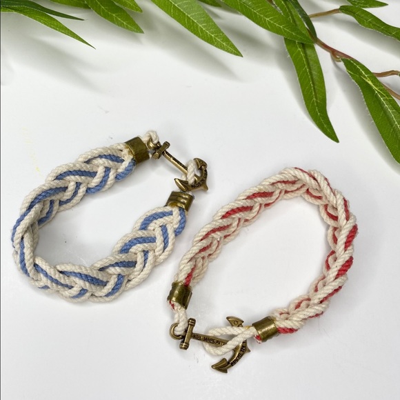 Kiel James Patrick Jewelry - Kiel James Patrick Red Blue Nautical Rope Bracelet